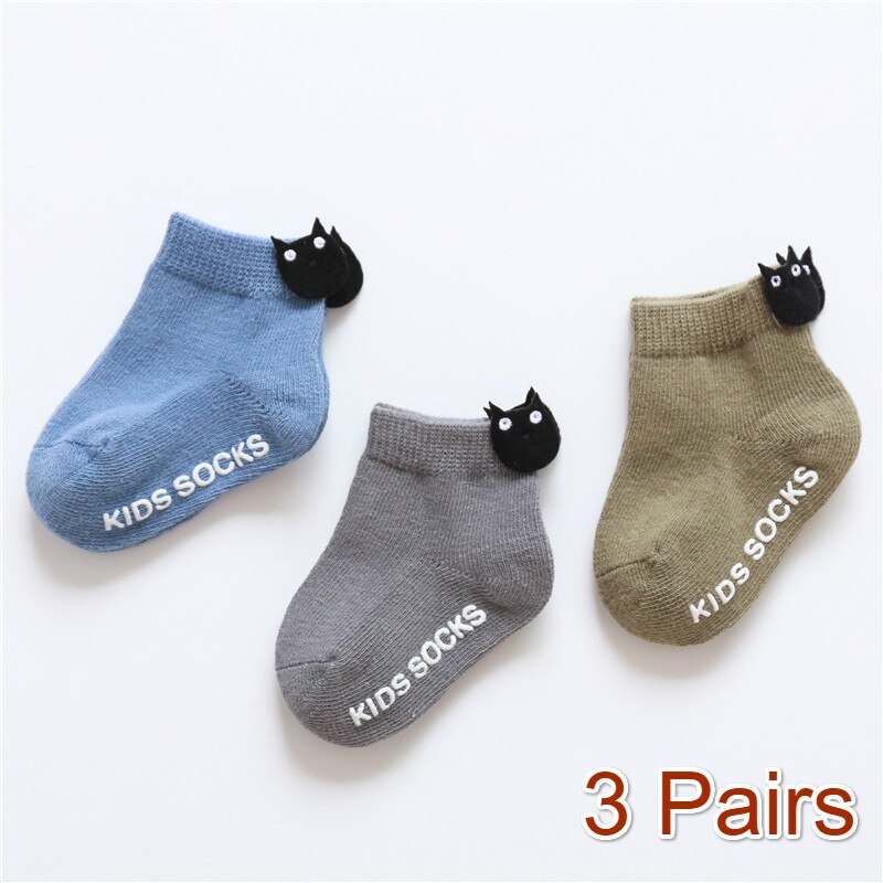 3 Paar Baby Meisje Jongen Wing Sokken Kant Ruche Boog Pasgeboren Bebe Goedkope Stuff Vloer Anti Slip Sox Kids Infantil kleding Accessoires