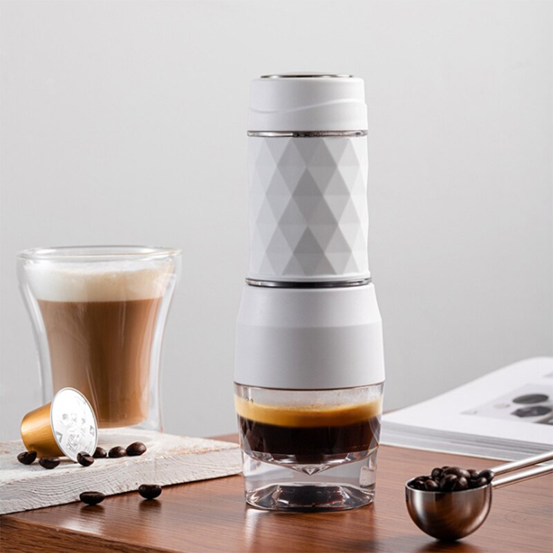 Draagbare Espresso Maker - Mini Espresso Machine Voor Nespresso Pods & Grond Koffie Compact Travel Koffiezetapparaat