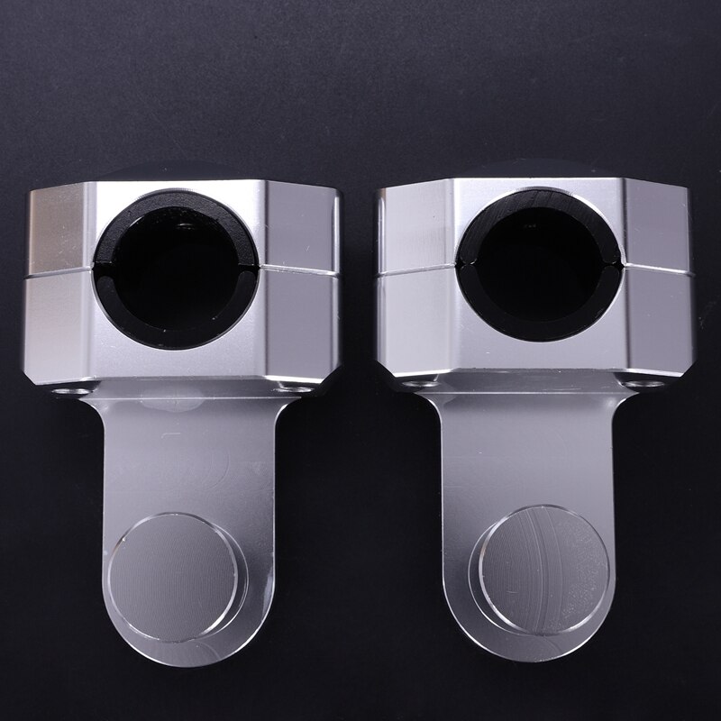 Motorrad 28Mm 1-1/8 zoll Schwenk Lenker Steigleitung Griff Bar Schellen für 690 990 Abenteuer Triumph Tiger 800 1200 XT1200Z(Silve