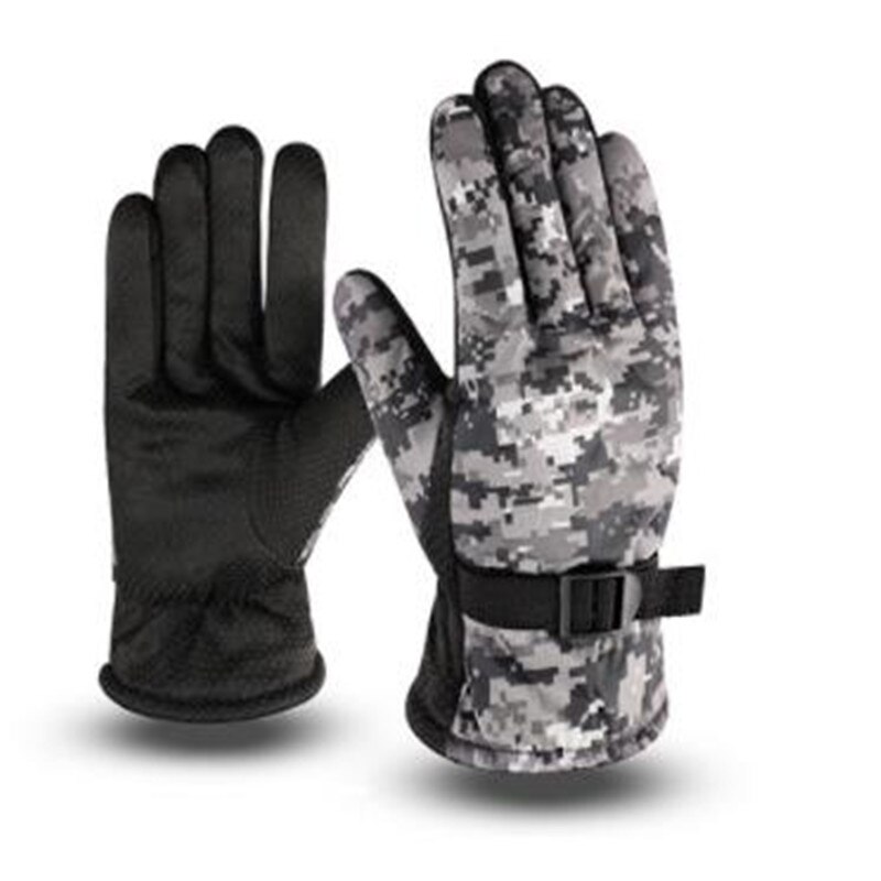 Mannen in de winter om warm handschoenen antislip motorrijden fiets met fluwelen camouflage grote katoenen ski handschoenen ST-608: 608-3