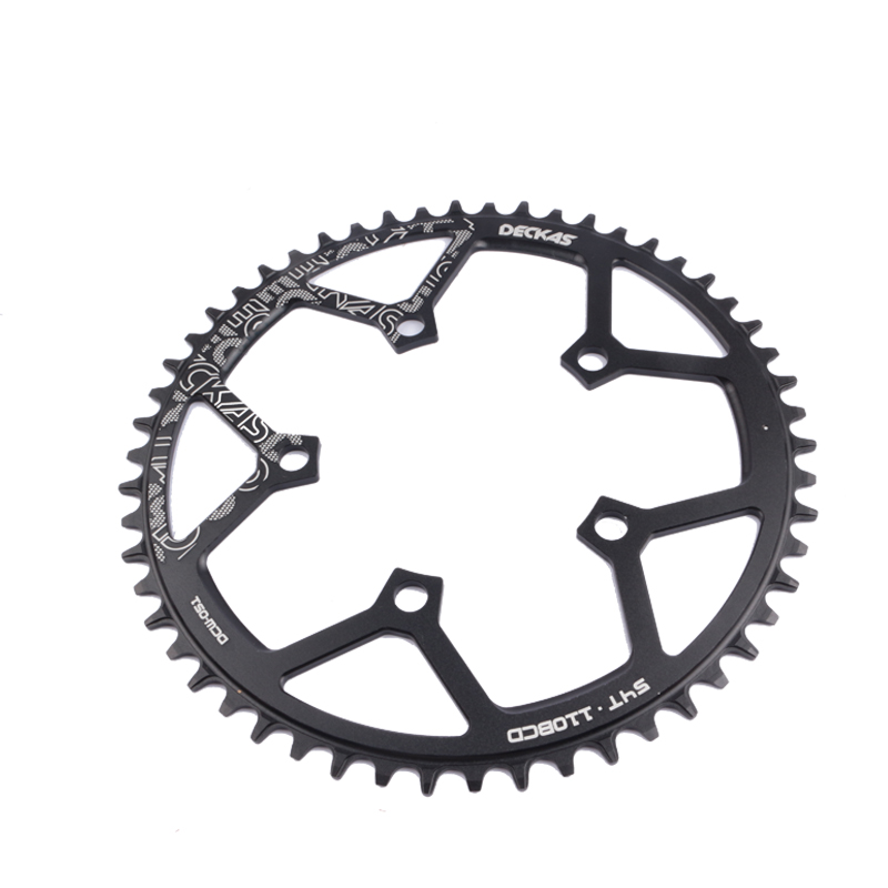 Deckas 110 bcd kettingblad fietskettingwiel voor shimano kroon rond zwart 36t 38t 40t 42t 44t 46 t 48t 50t 52t 54t fietsonderdeel
