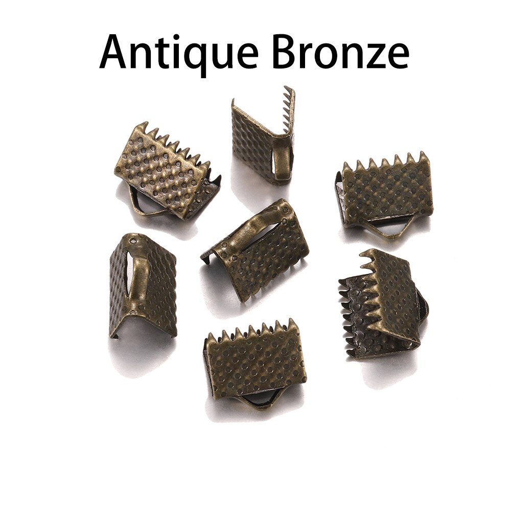 50pcs/lot Cove Clasps Cord End Caps String Ribbon Leather Clip Necklace Bracelet Connector for Jewelry Making Supplies: 6XL / green