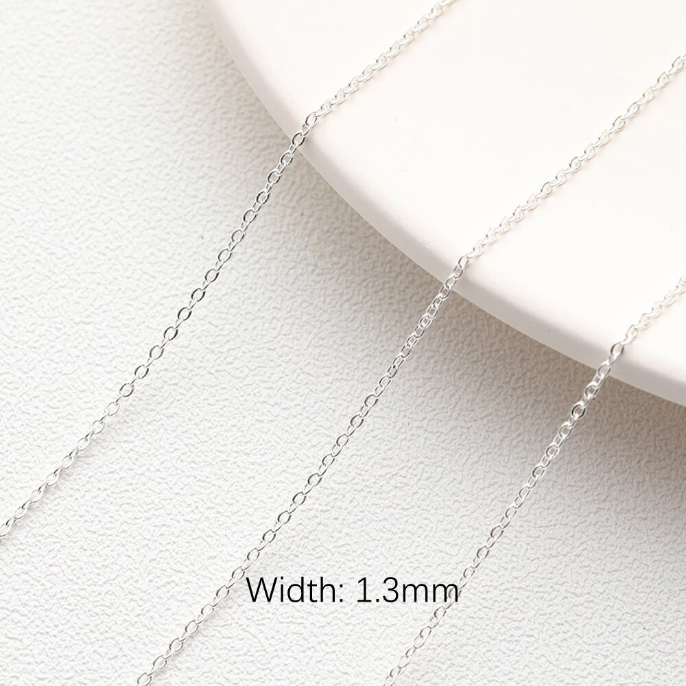 1 Meter 925 versilberte Ketten Armbinde Messingkette für Schmuckherstellung Halskette Diy Ohrringe Zubehör handgemachte Accessoires 39"