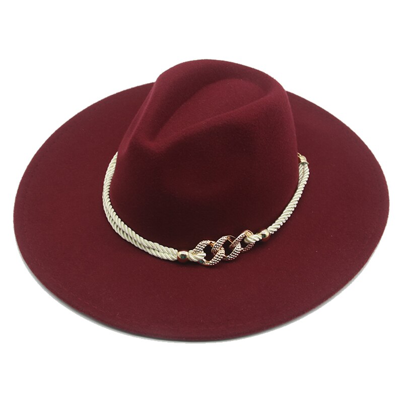 Grote Rand Winter Hoeden 9.5Cm Effen Kleur Kaki Winter Vrouwen Hoeden Brede Rand Formele Fedora Vilten Hoeden Vrouwen Hoeden sombrero De Mujer