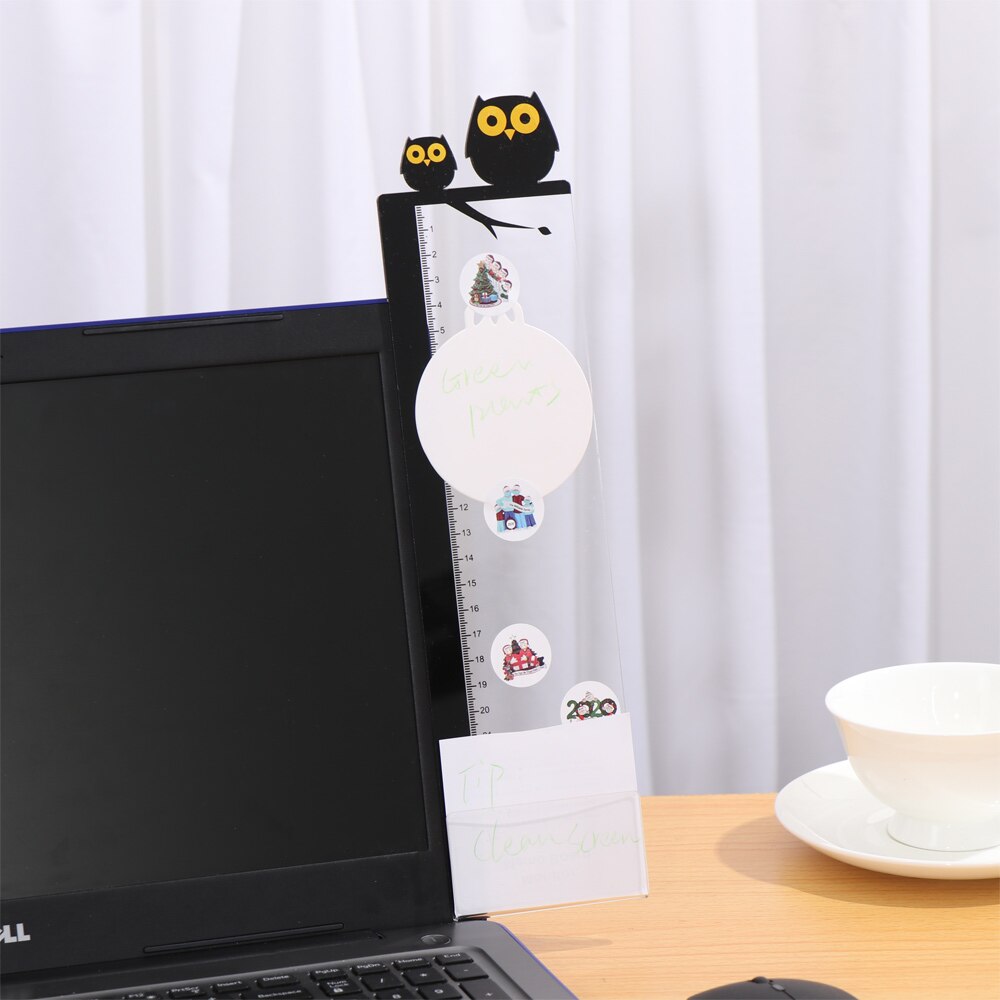 Acrylic Monitor Message Memo Board for Sticky Note Transparent Name Card Phone Holder Desktop Plastic Holder Stationery