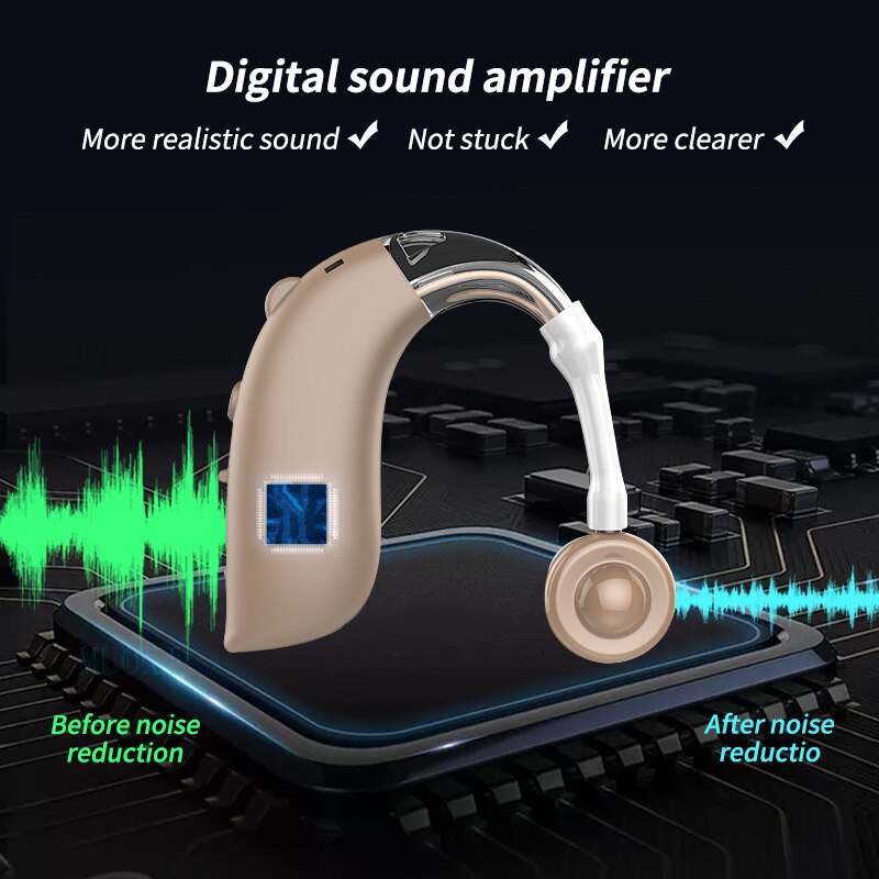 Mini audífono recargable, amplificador de sonido, audífono recargable,