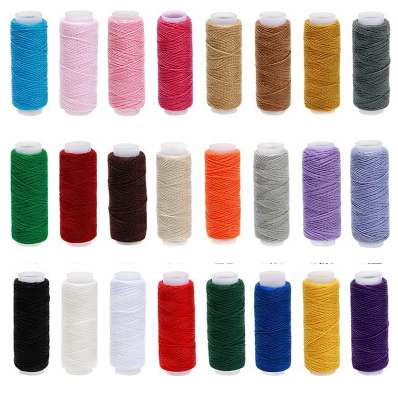10/16/24 Colors 100% Polyester Yarn Sewing Thread Roll Machine Hand Embroidery 55 Yard Each Spool Durable For Home Sewing Kit