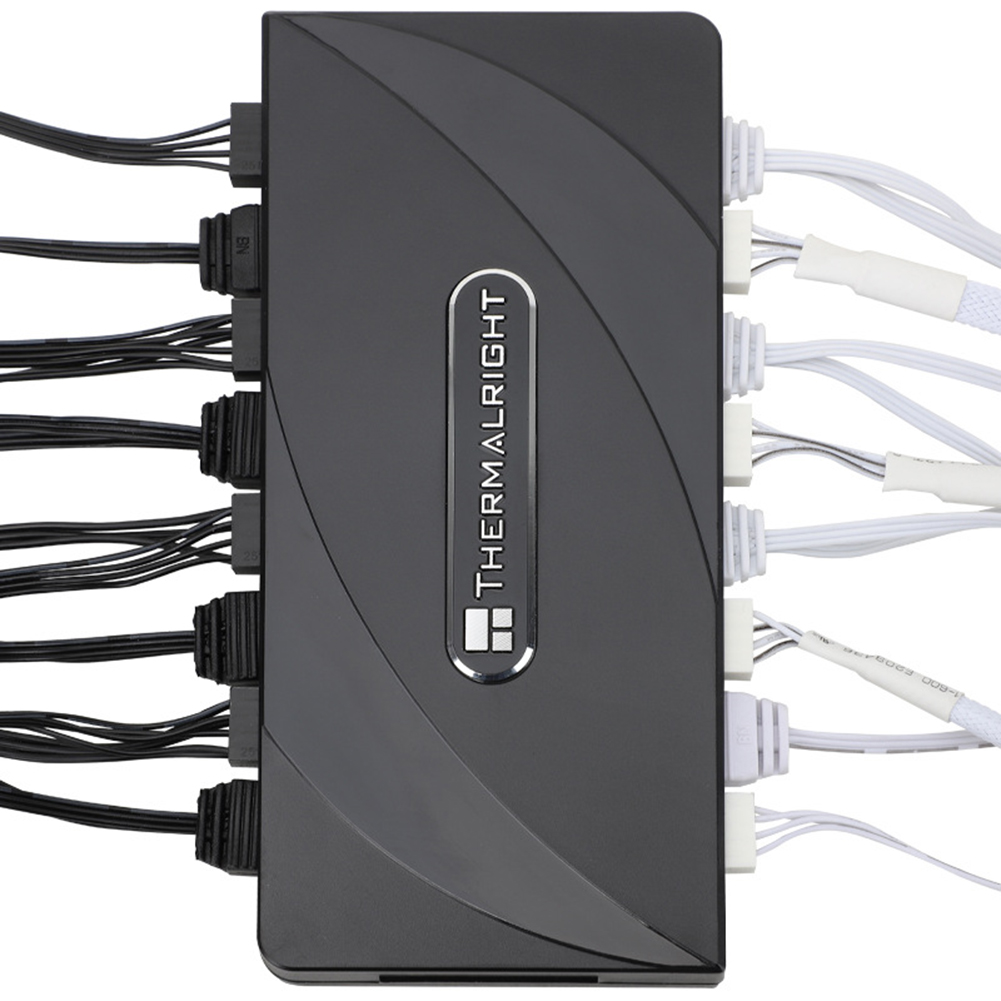 ARGB Chassis Fan HUB 1 to 8 4pin PWM 3PIN Cooler Fan Splitter Extension 5V Power Supply Socket PC Speed Controller Adapter