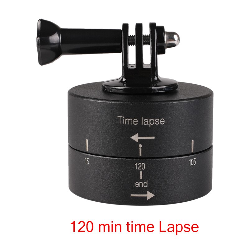 60/120 Minute Automatic Time Lapse 360 For GoPro Rotation Time Lapse Timer Tripod Head Photography Delay Automatic Tilt Head: 120 min time Lapse