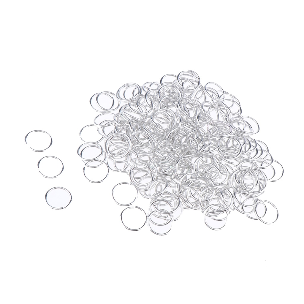 200 unids/pack 14mm anillos de Clip para el pelo decoraciones trenza lazo para cabello rastas de plata