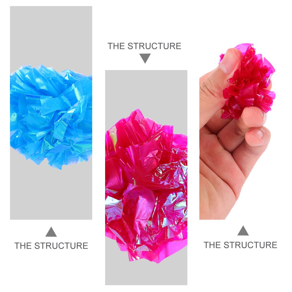 25Pcs Funny Crinkle Cat Balls Cat Sound Rustle Ball Pet Teasing Supplies