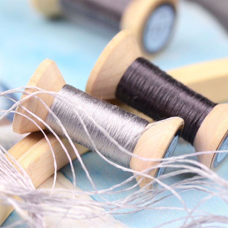 Embroidery thread / silk thread / 20 meters per thread / embroidery thread / silver gray