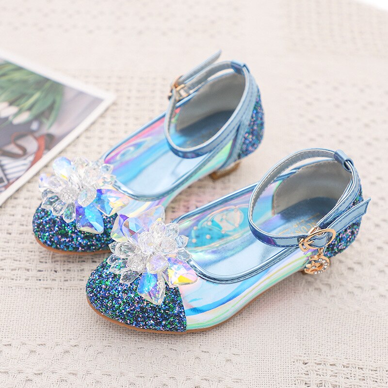 Blume kinder Schuhe Neue Strand Prinzessin Mädchen Schuhe Kinder Glitter Kristall Hochzeit Party Schuhe Infantil Chaussure Enfant B976