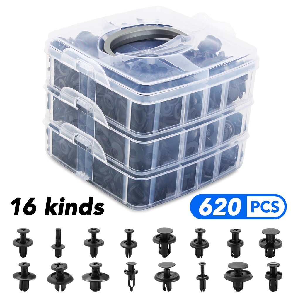 620pcs/box Car Fastener Clips Mixed for Nissan 350Z Almera Altima Armada Cefiro Cube Juke Livina March Maxima