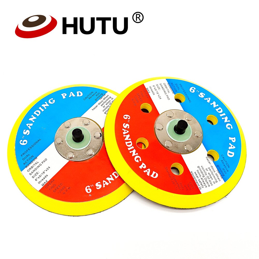 Backer Backing Plate Pad 5inch/6inch Hook&amp;Loop Sanding DISC For Air Sander Car Polisher Buffing