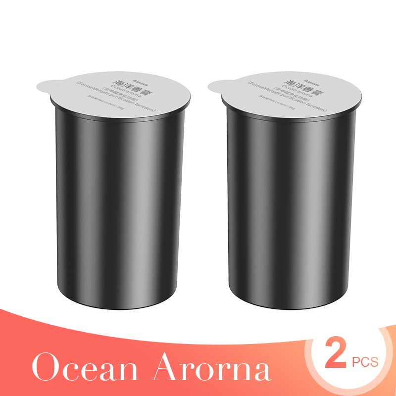 Baseus Fan Luchtverfrisser Voor Voertuigen Met Formaldehyde Zuivering Functie Sterke Parfum Auto Luchtverfrisser Aromatherapie Cup: 2 Pcs Ocean Aroma