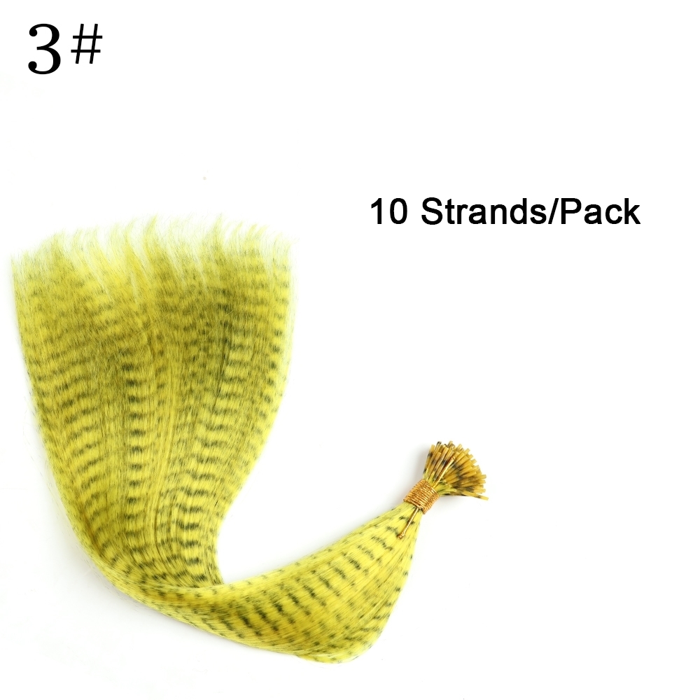 Estensioni dei capelli con piume finte colorate sintetiche I-Consiglio 16 "10 fili/confezione Accessori per parrucche in fibra resistente al calore da donna: 1B/30HL