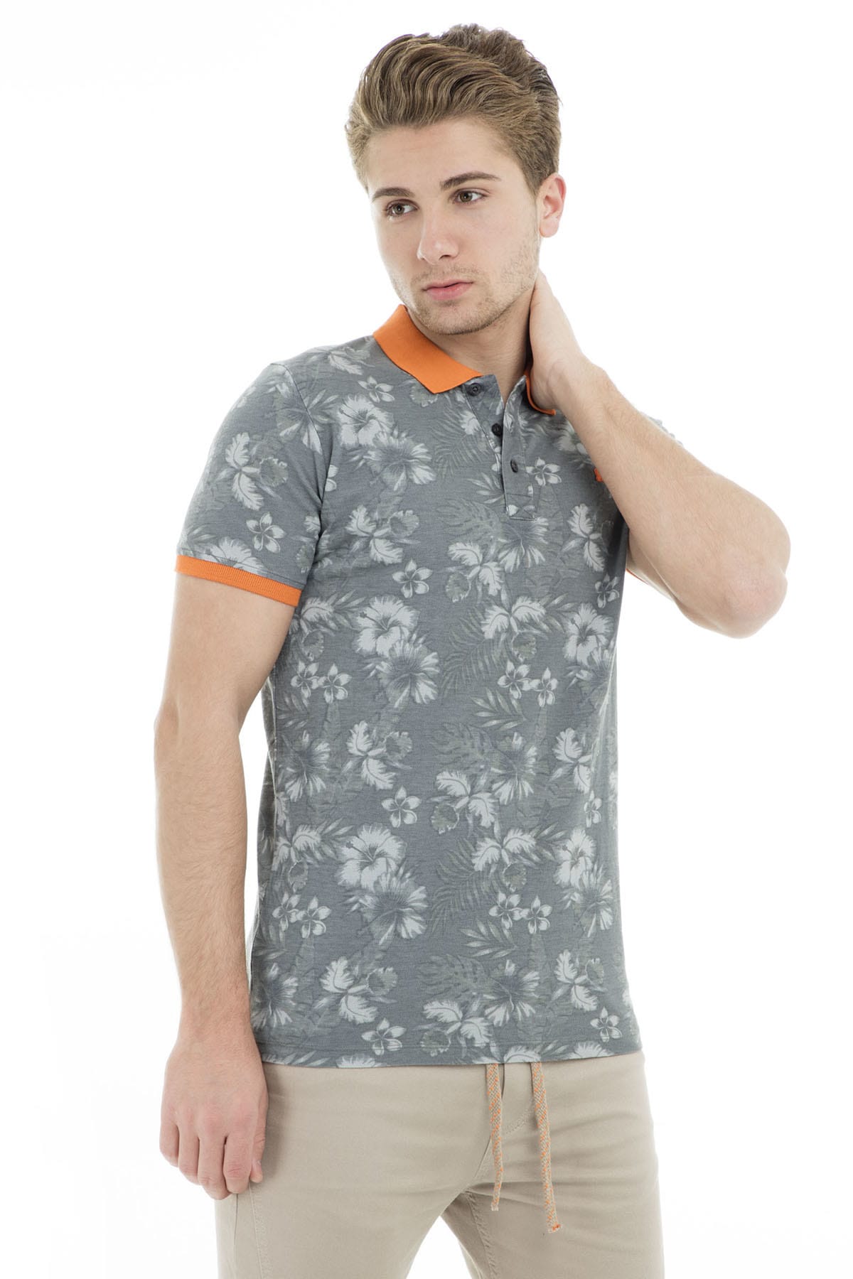 T-Shirt Polo pour homme, vêtement à motif de fleurs, Bad Bear, C02