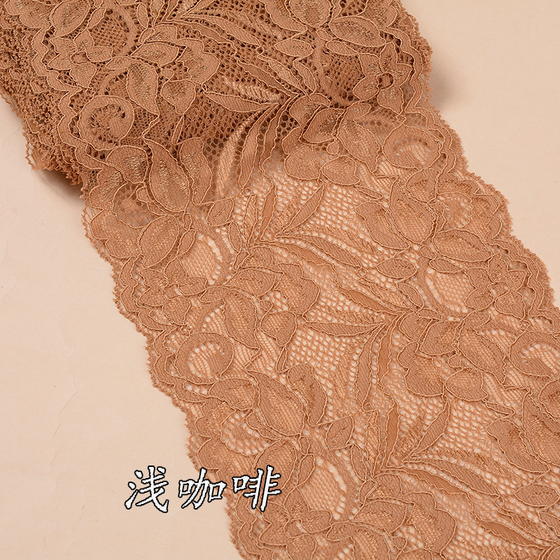 15cm Soft Elastic Floral Pattern Lace Ribbon DIY Crafts Supplies Lace Tape Dress Clothing Top Bra Decoration White Lace Trimming: Other