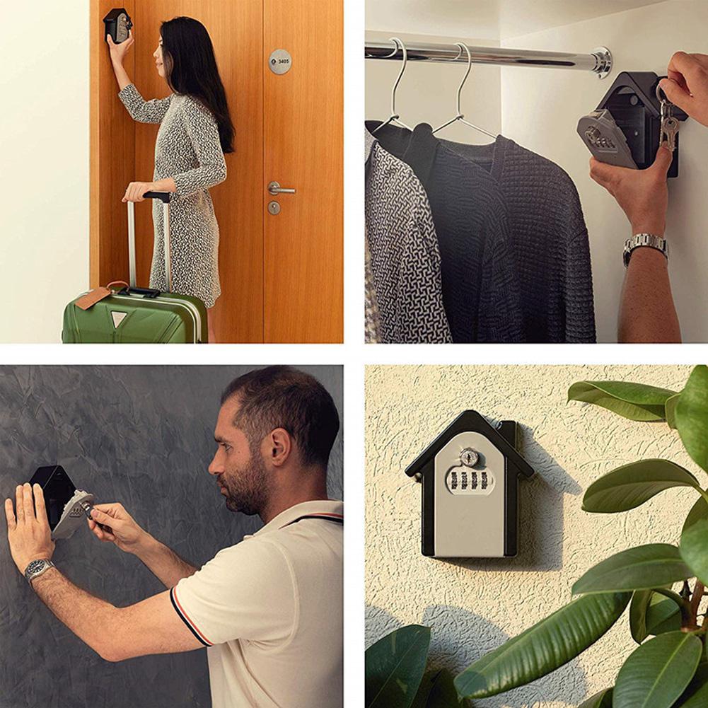 AMYGOJJ Key Storage Lock Box Key Lock Box with Code Safety Lock Box Metal Storage Box