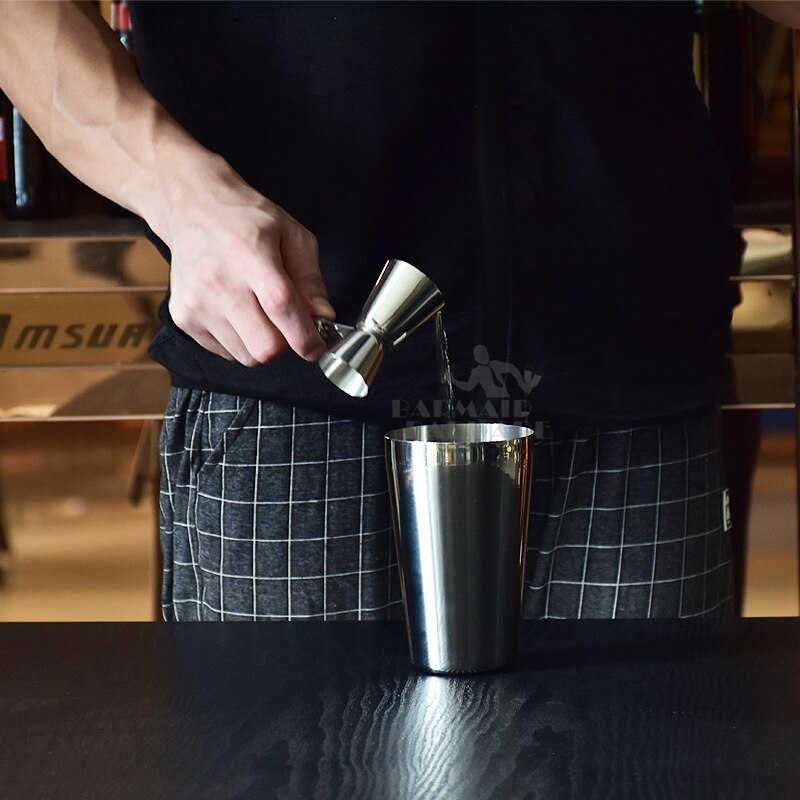15/30ml mittakuppi työkalut baarimitta cocktail jigger kahvalla mittakuppi 304 ruostumattomasta teräksestä valmistettu tanko työkalut baaritarvikkeet