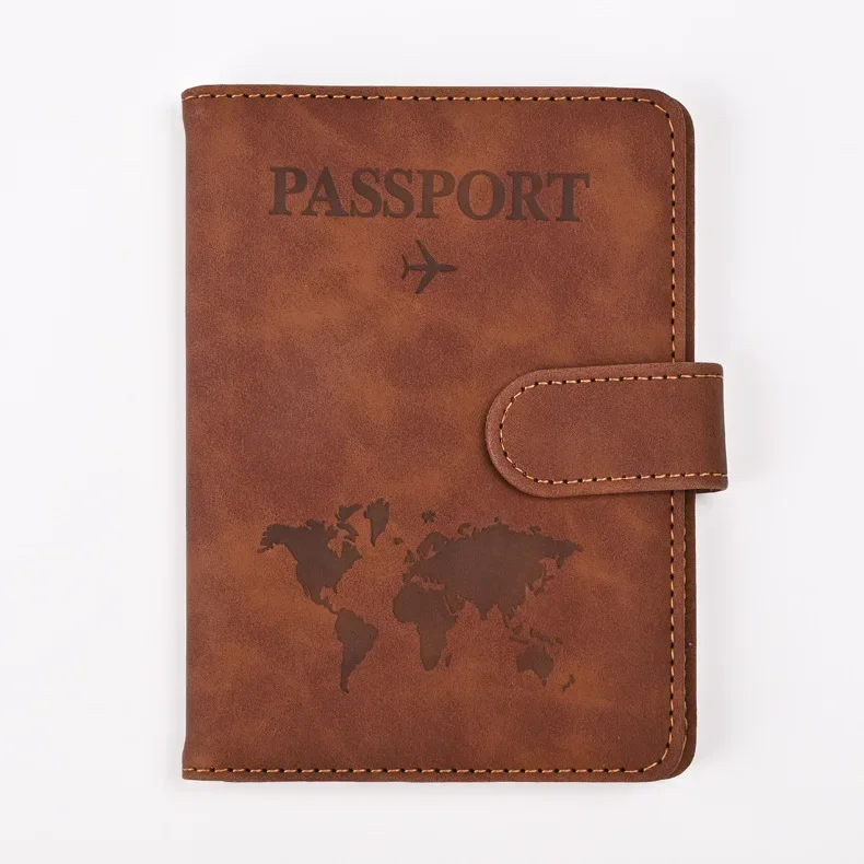 Funda para pasaporte de cuero PU para hombre y mujer, porta pasaporte de viaje con tarjetero, funda protectora tipo billetera: Transparente