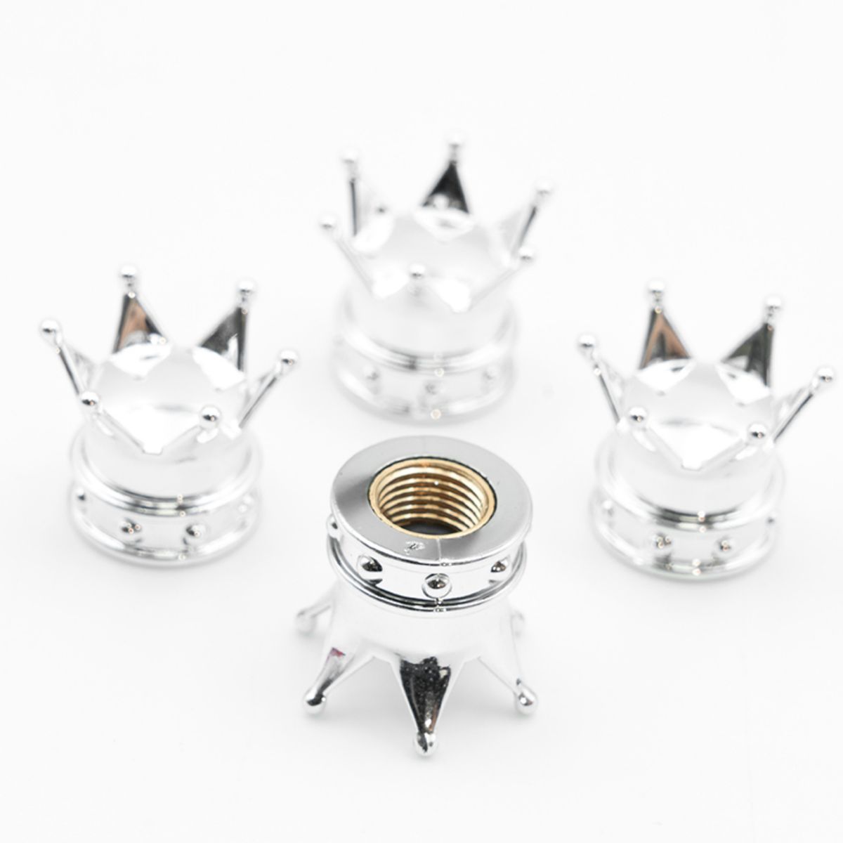 Crown Styling Car Tire Valve Cap Air Valve Stem Dustproof Bike Dustproof Cover Tyre Rim Stem Dust Caps Tire Decor Accessories: Lavender