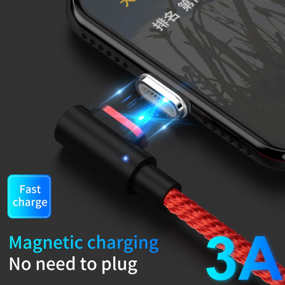 Magnetische Usb-kabel Voor Iphone/Micro Usb & Type C 3A Snelle Opladen Lader Data Kabel QC3.0 Voor Huawei xiaomi Magneet Usb C