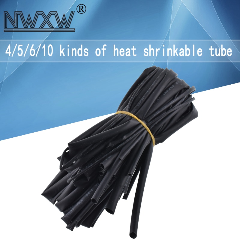 4/5/6/10 kinds/a lot heat shrinkable tube insulation sleeve data line electric cable protection heat shrinkable soft sheath