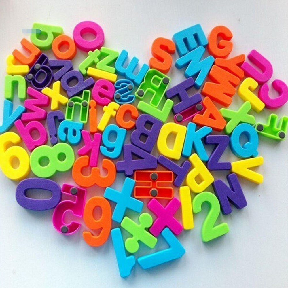 Magnets Teaching Alphabet Set Of 26 Colorful Magnetic Fridge Letters & Numbers Education Learn Cute Kid Baby ToyGiftGift