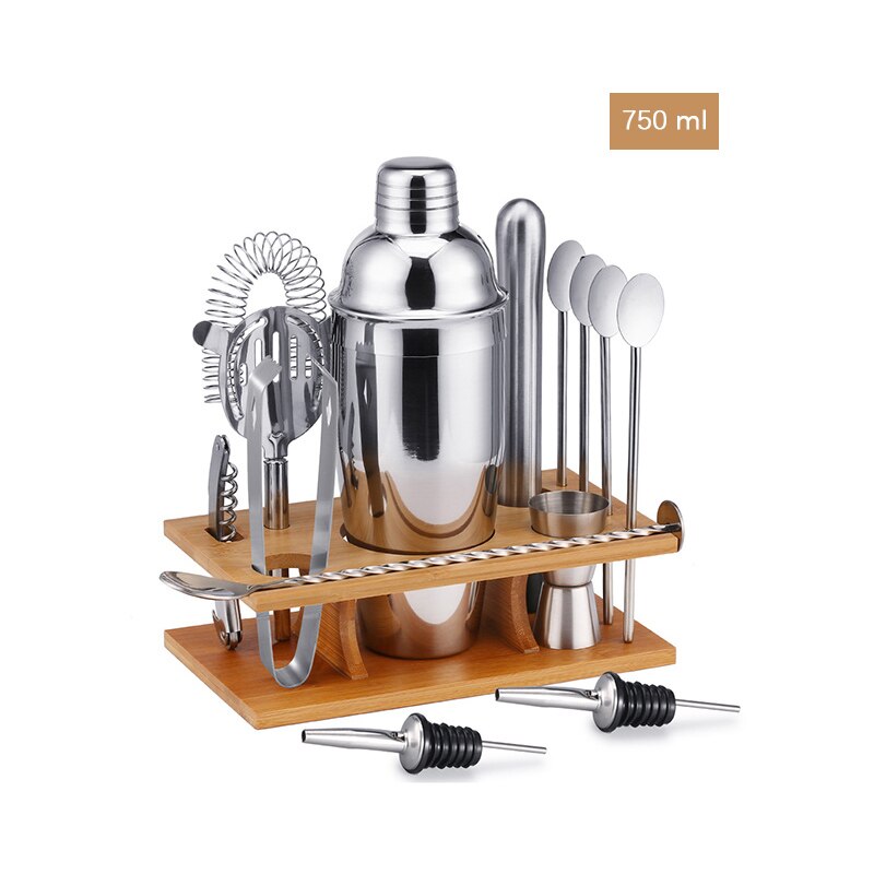 11/14 stk cocktail shaker kop rustfrit stål bartender vin kop cocktail mixer martini cocktail 550ml/750ml: B 14 stk 750ml