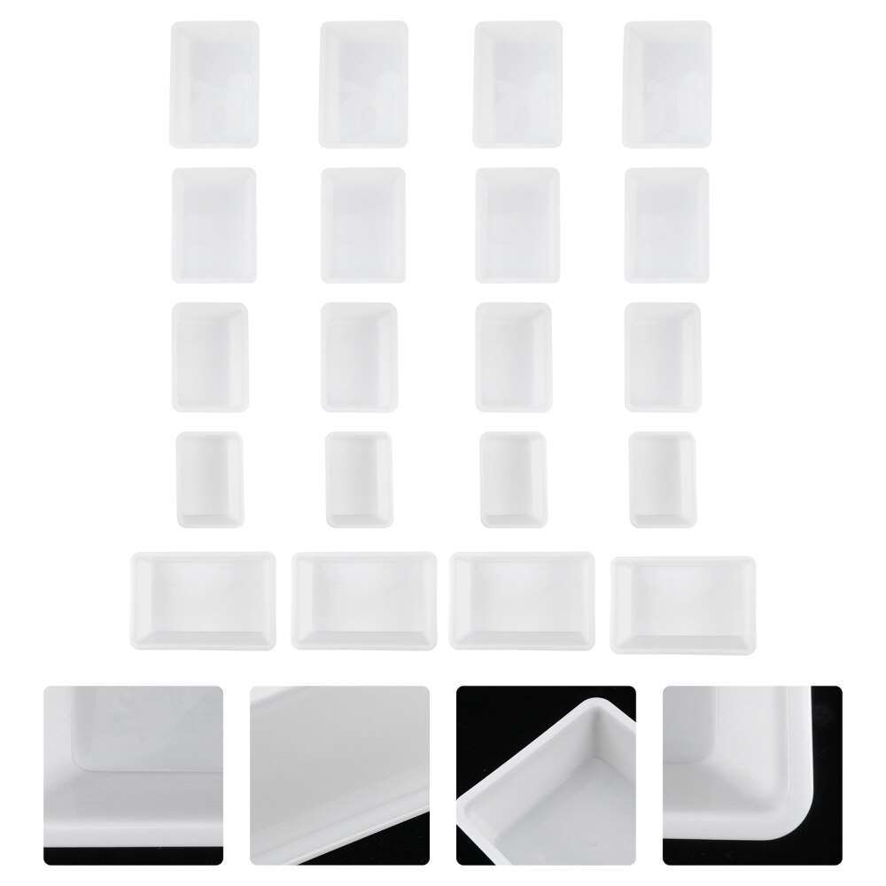 20pcs Durable Rectangle Helpful Practical Plastic Boxes Sundries Organizers Household Organizers Storage Boxes for Storage Home: Default Title