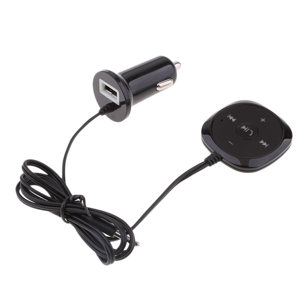 Kit de coche Bluetooth 3,0 receptor inalámbrico manos libres cargador de coche USB 2.1A 3,5mm botón táctil auxiliar Universal para la mayoría de los coches
