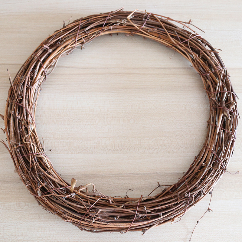 Diy rundt halm rotting cirkel ring juledør blomsterkrans hjem ornament blomster bryllup dekoration