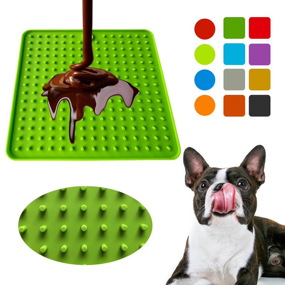 Mat Voor Hond Feeding Kom Siliconen Hond Voeden Lick Pad Hond Feeder Behandelen Doseren Mat Honden Katten Slow voedsel Bowls #15