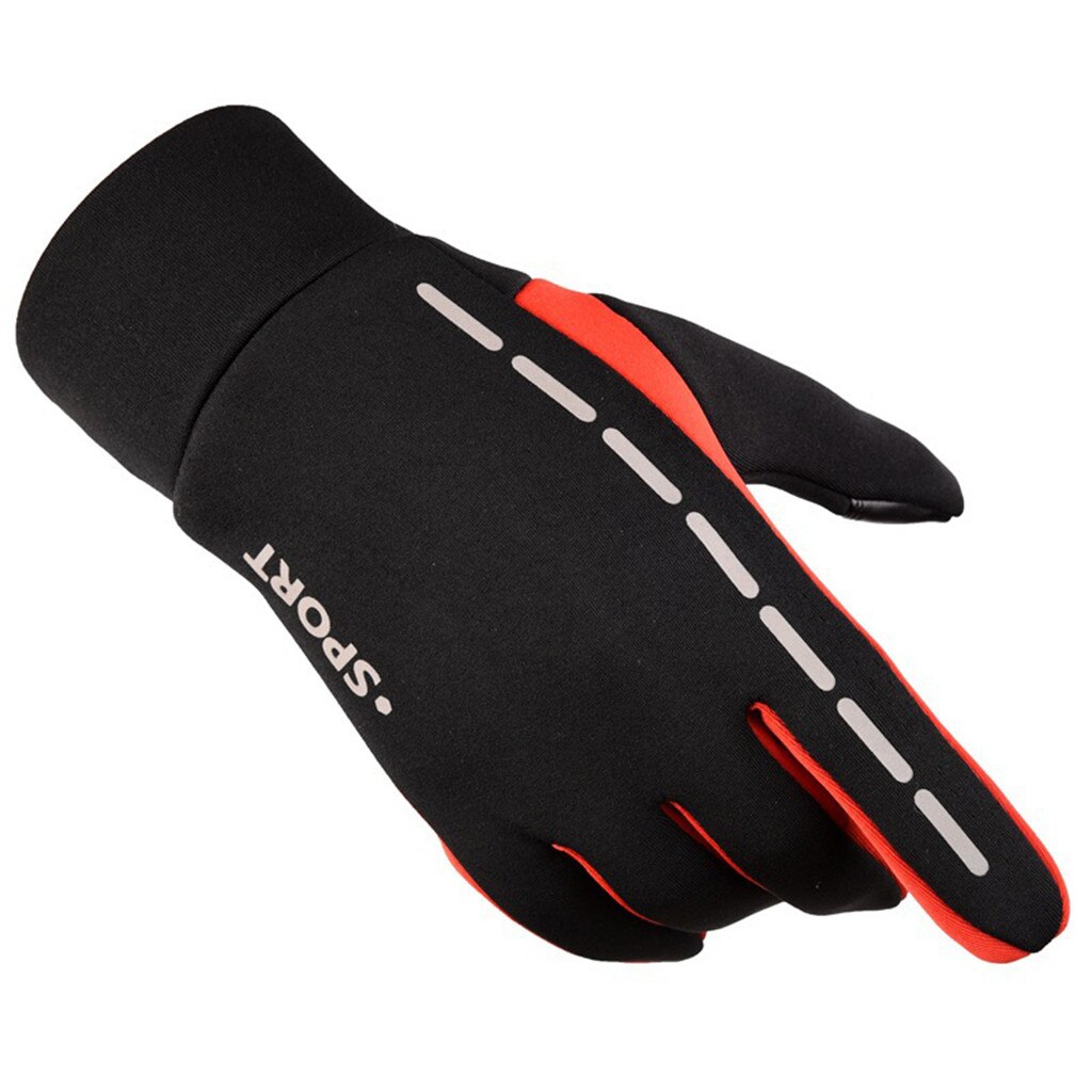 Guantes Térmicos cálidos de invierno a prueba de viento e impermeables para hombre con puños elásticos antideslizantes para exteriores, guantes con forro suave: E
