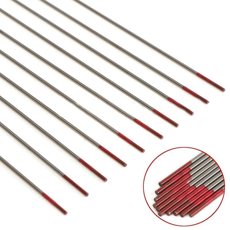 10pcs WT20 Tungsten 2% Lanthanated Tip TIG Welding Electrodes 150mm / 6 inch
