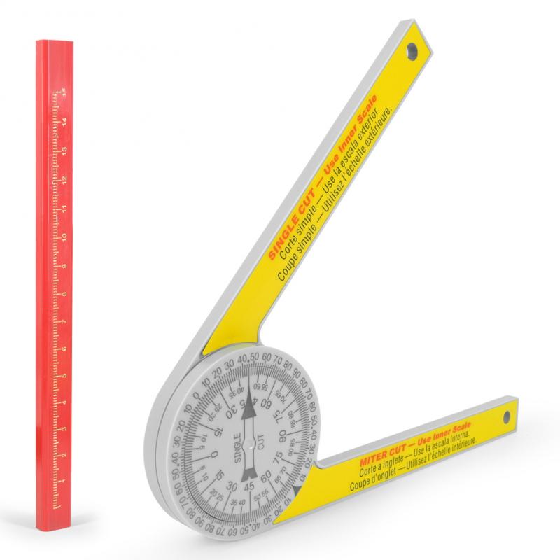 1PC Miter Saw Protractor ABS Digital Protractor Ruler Inclinometer Protractor Miter Saw Angle Level Meter Measuring Tool: Gray