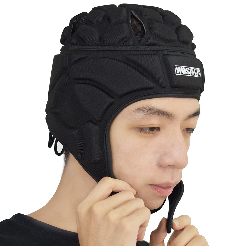 Wosawe beroep voetbal honkbal keeper helm sport rugby scrum pet hoofdbeschermer keeper rolpet vezel hoofddeksel