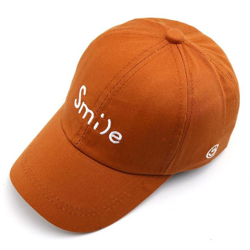 Doitbest-Gorra de béisbol para niños de 2 a 8 años, sombrero de béisbol con bordado de sonrisa, estilo Hip Hop, sombreros para niño o niña, snapback,: Naranja