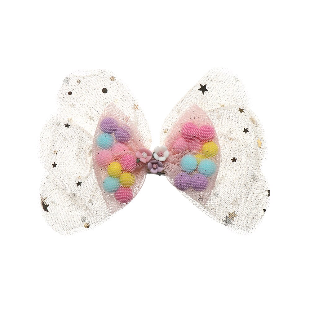 Paleta dulce de lazos para el pelo lazos de pelo con purpurina con Clip de baile de lazo Clip para el pelo niñas horquillas accesorios para el cabello
