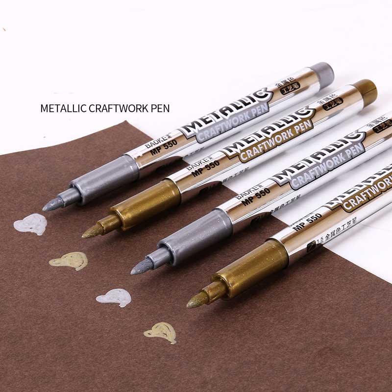 1 Stck DIY Metall Wasserdichte dauerhaft Farbe Marker Stifte Gold und Silber 1,5mm Schüler Lieferungen Kunsthandwerk Stift Kunst malerei