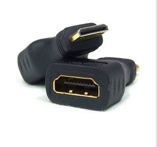 2 stks/partij HDMI naar Mini HDMI lossless signaal gilded mini hdmi kabel adapter Camera