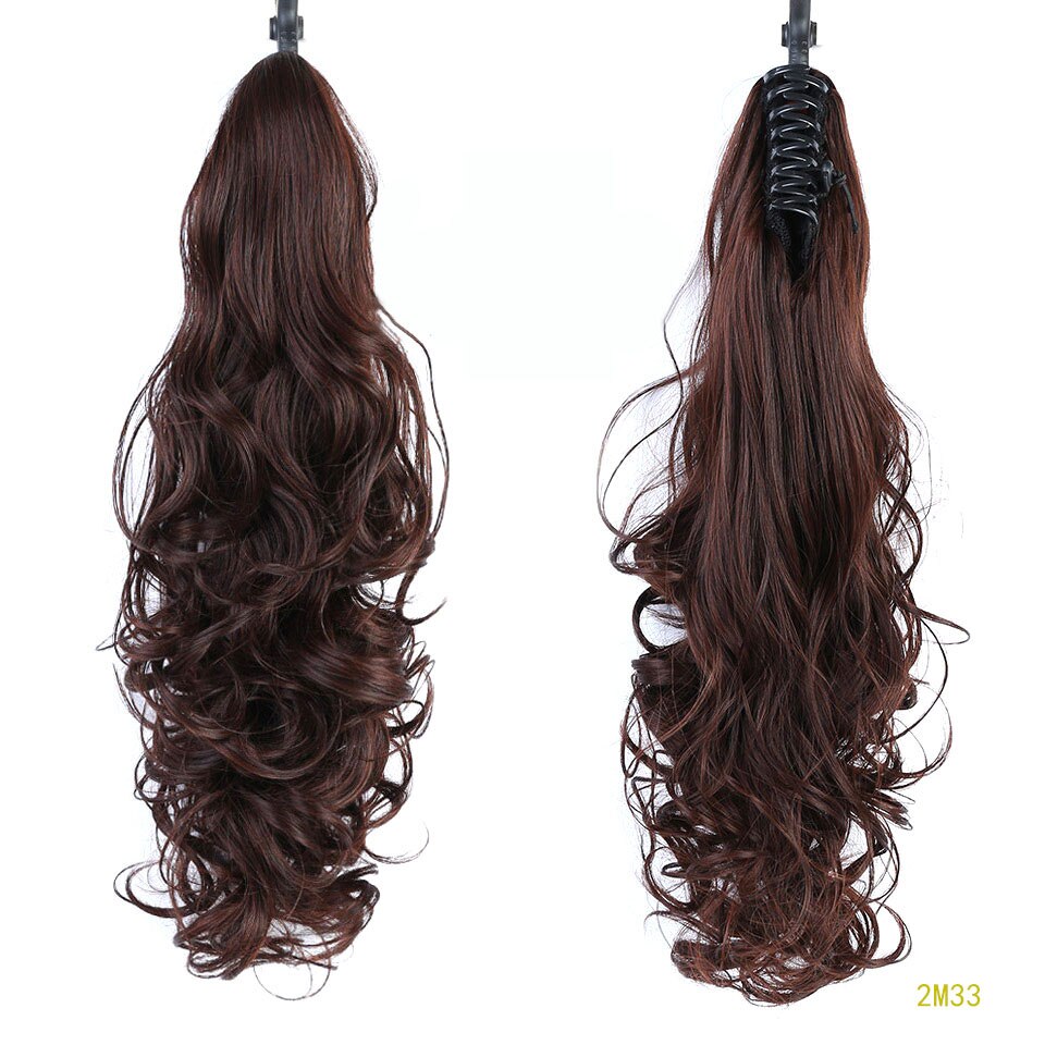 LVHAN-Pinza de pelo rizado largo de fibra de alta temperatura, horquilla sintética, coleta resistente al calor, Multicolor opcional: 2M33