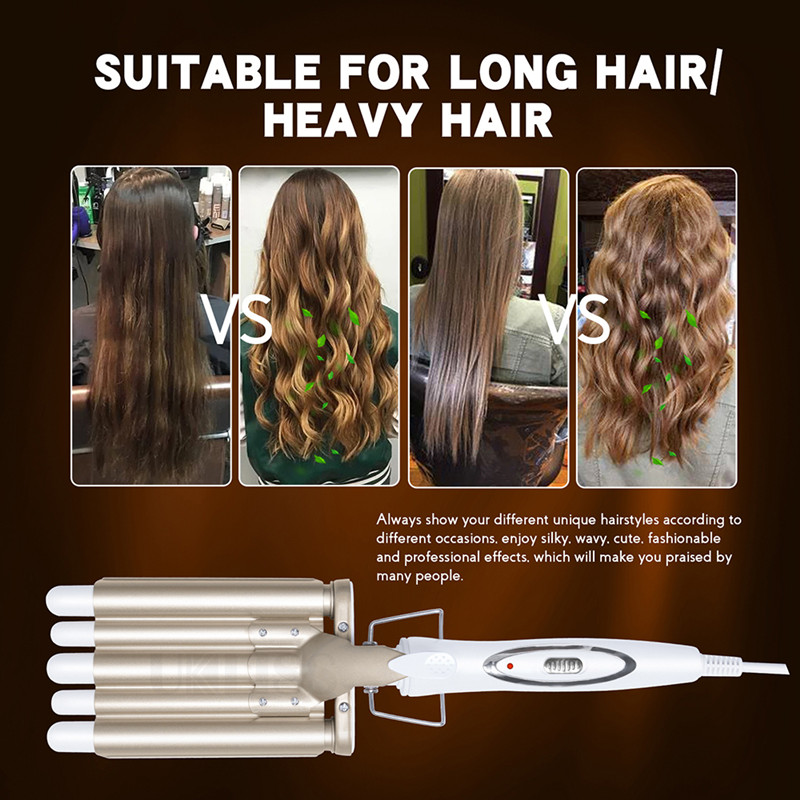 Professionele Haar Krultang Keramische 5 Krultang Haar Styler Haar Golven Styling Tools Corrugation Voor Haar Elektrische Krultang