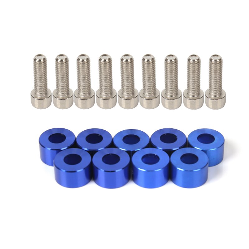 M8 6 Pcs/Pack JKdreamer Aluminum Fender Washers and Bolt for honda Air inlet manifold,engine: Blue