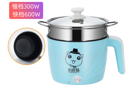 220V Electric Mini Rice Cooker Multi Cooker Portable Household Electric Hotpot Cooking Machine Pot EU/AU/UK/US Plug: 4