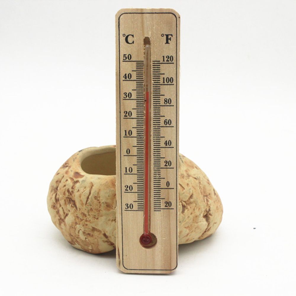 Wood Grain Hanging Vertical Office Garage Indoor Thermometer Temperature Meter Monitor Gauge Fahrenheit and Celsius Scales