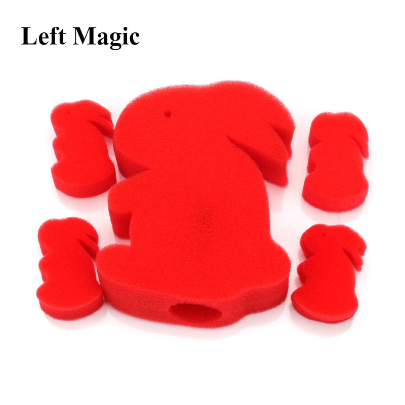 5 Stks/set Funny Magic Spons Konijn Goocheltrucs Prop Kinderen Onderwijs Speelgoed Close-Up Magic Speelgoed E3136