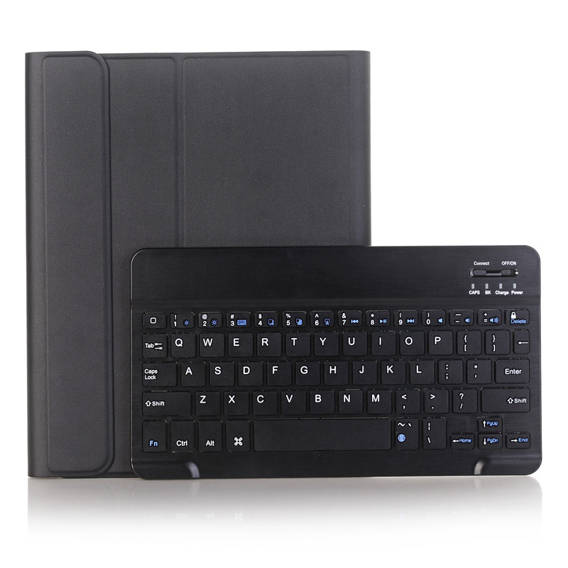 Bluetooth Keyboard Case for iPad 9.7 Pencil Holder Smart Leather Cover for iPad 9.7 /Pro 9.7 Air2/Air Case for ipad 5 6: Black